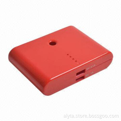 Mobile Power Bank, 7,200mAh Capacity ABS Shell Material
